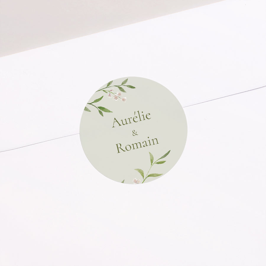 Sticker Mariage Rond Le Jardin des Cœurs photo