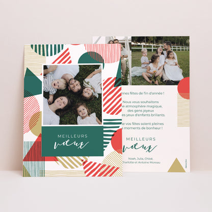 Carte de Noel Fin d'année Portrait Magie en Formes photo N° 1