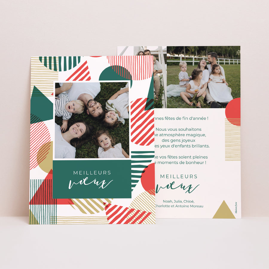 Carte de Noel Fin d'année Portrait Magie en Formes photo
