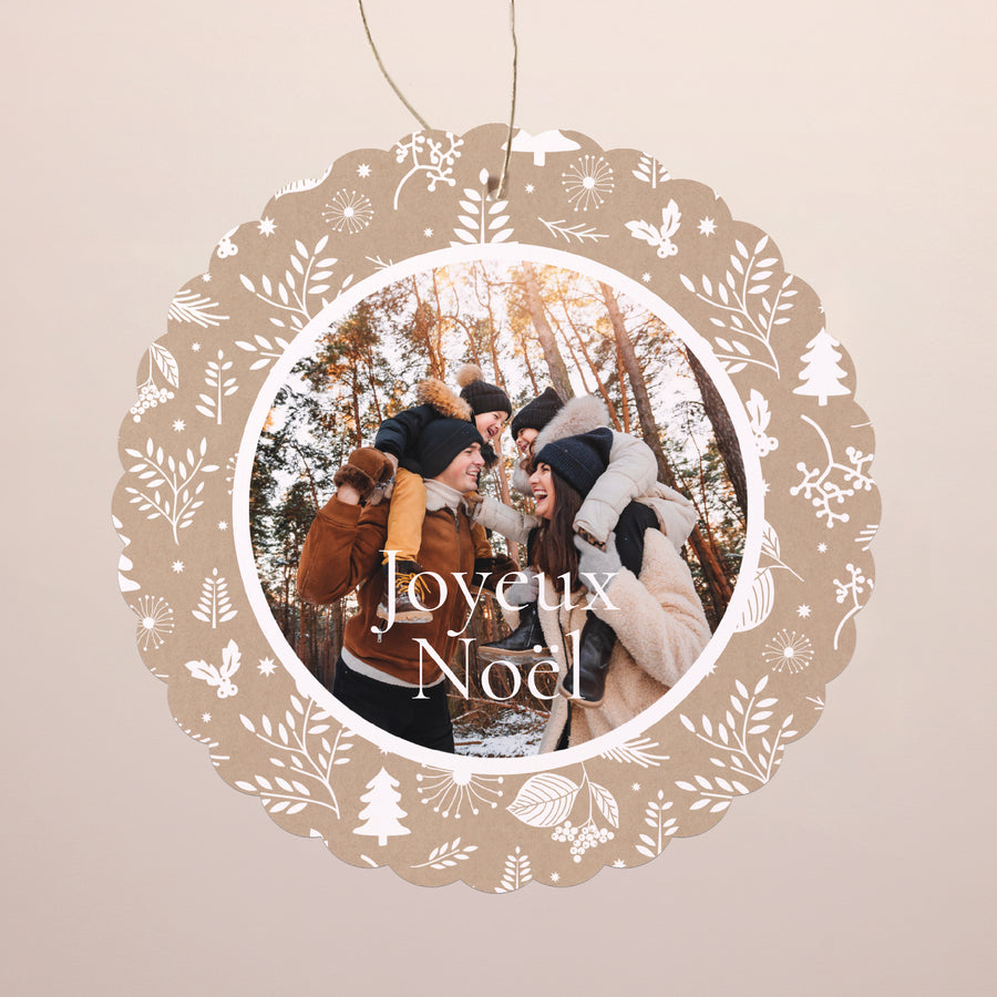 Carte de voeux Fin d'année À suspendre Traditions de Noël photo