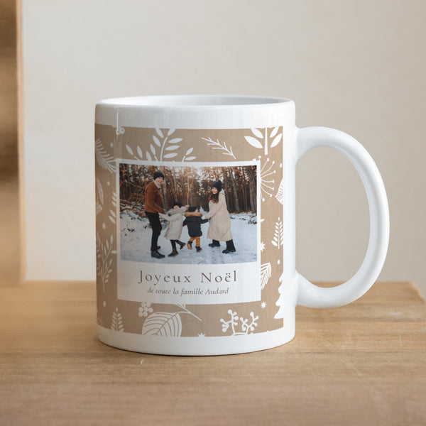 Mug Fin d'année Blanc Traditions de Noël photo