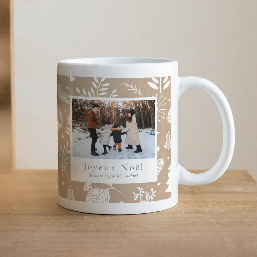 Mug Fin d'année Blanc Traditions de Noël photo