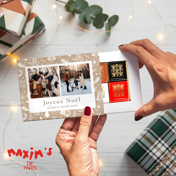 Boite chocolat personnalisée Fin d'année 6 chocolats Traditions de Noël photo