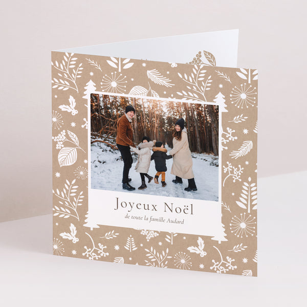 Carte de Noel Fin d'année Carré double volet Traditions de Noël photo