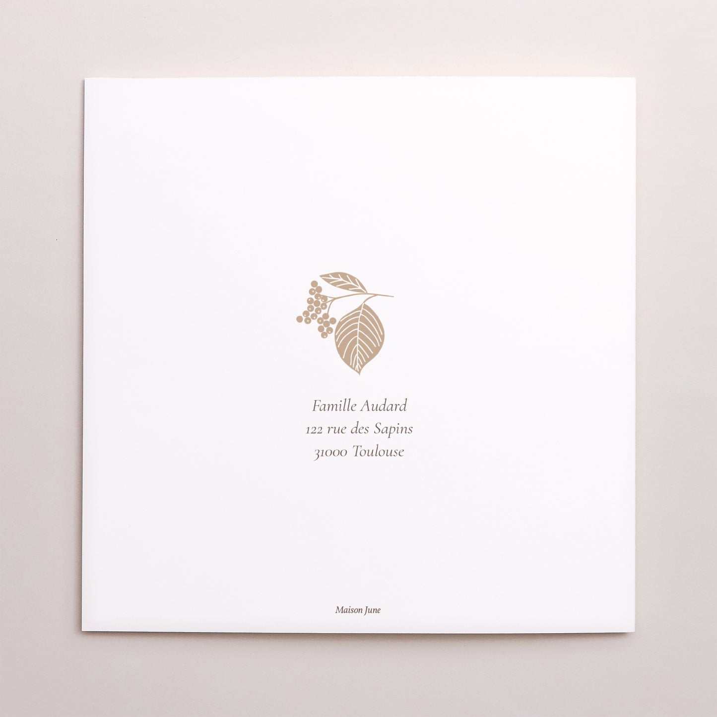 Carte de voeux Fin d'année Carré double volet Traditions de Noël photo N° 3