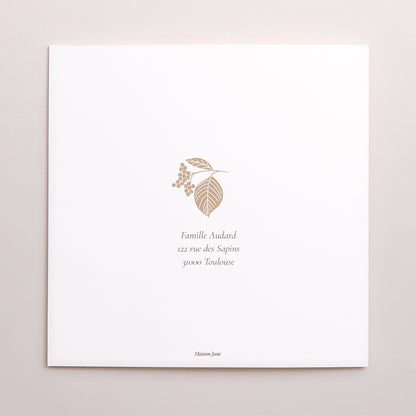 Carte de voeux Fin d'année Carré double volet Traditions de Noël photo N° 3