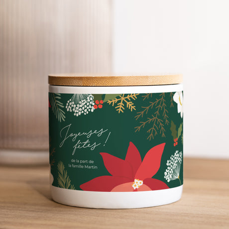 Pot en céramique Fin d'année 48 cl Herbier de Noël