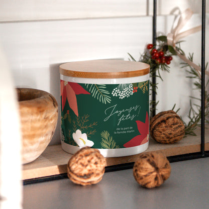 Pot en céramique Fin d'année 48 cl Herbier de Noël photo N° 4