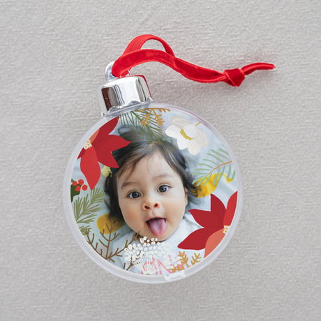 Boule de Noël Fin d'année Ronde Herbier de Noël