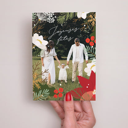 Carte de voeux Fin d'année Portrait Herbier de Noël photo N° 2