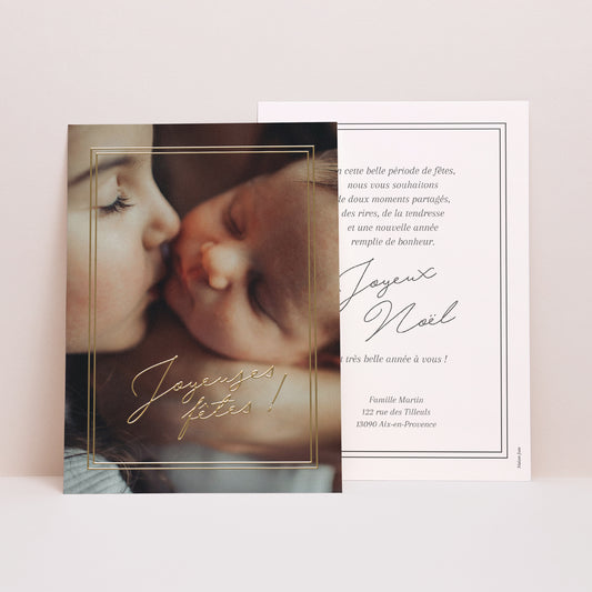 Carte de Noel Fin d'année Portrait Émotions en Images photo