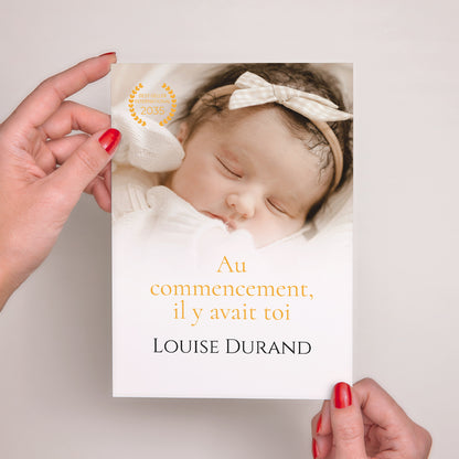 Faire-part Naissance Grand format rectangle Au commencement... photo N° 2