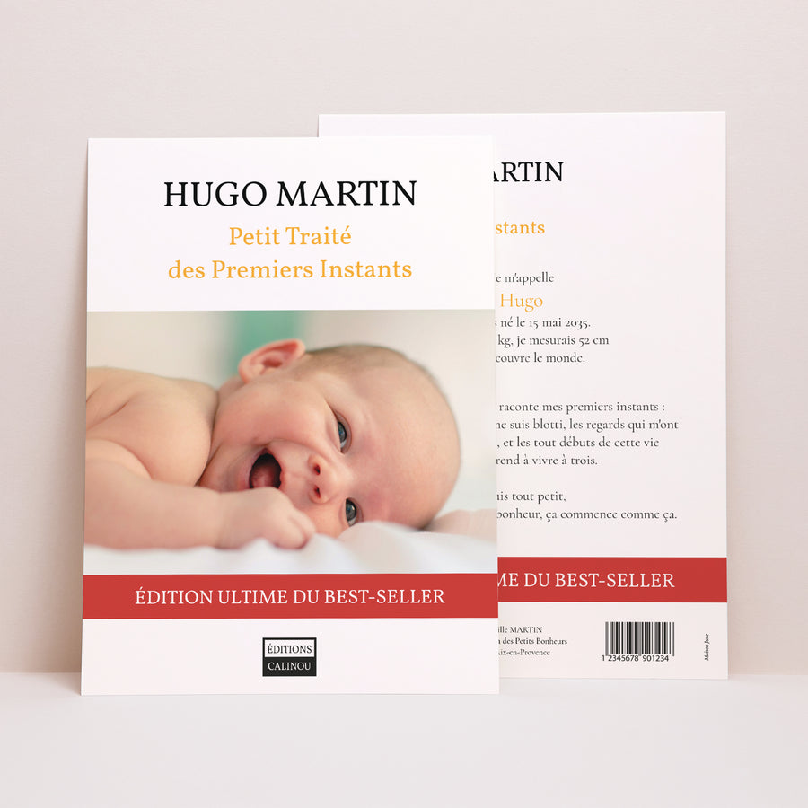 Faire-part Naissance Grand format rectangle Petit Traité des Premiers Instants photo
