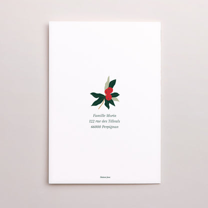 Carte de Noel Fin d'année Double volet portrait Houx & Sucre d’Orge photo N° 3