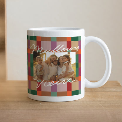 Mug Fin d'année Blanc Colorful Christmas photo N° 1