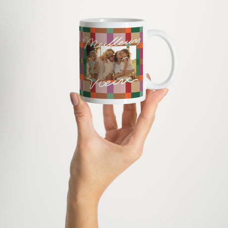 Mug Fin d'année Blanc Colorful Christmas