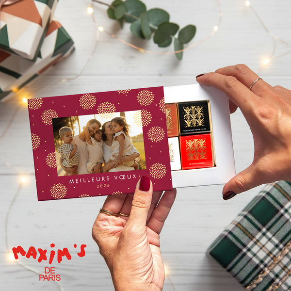 Boite chocolat personnalisée Fin d'année 6 chocolats Le solstice d’hiver photo