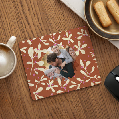 Tapis de souris Fin d'année Rectangle Houx fuchsia II photo N° 1