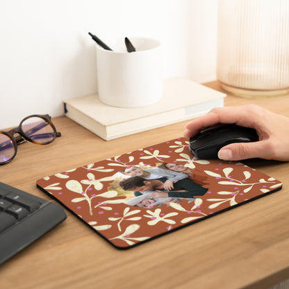 Tapis de souris Fin d'année Rectangle Houx fuchsia II photo N° 2