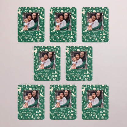 Carte de Noel Fin d'année Lot de 8, magnétique, rectangle coins arrondis Christmas Mood photo N° 3