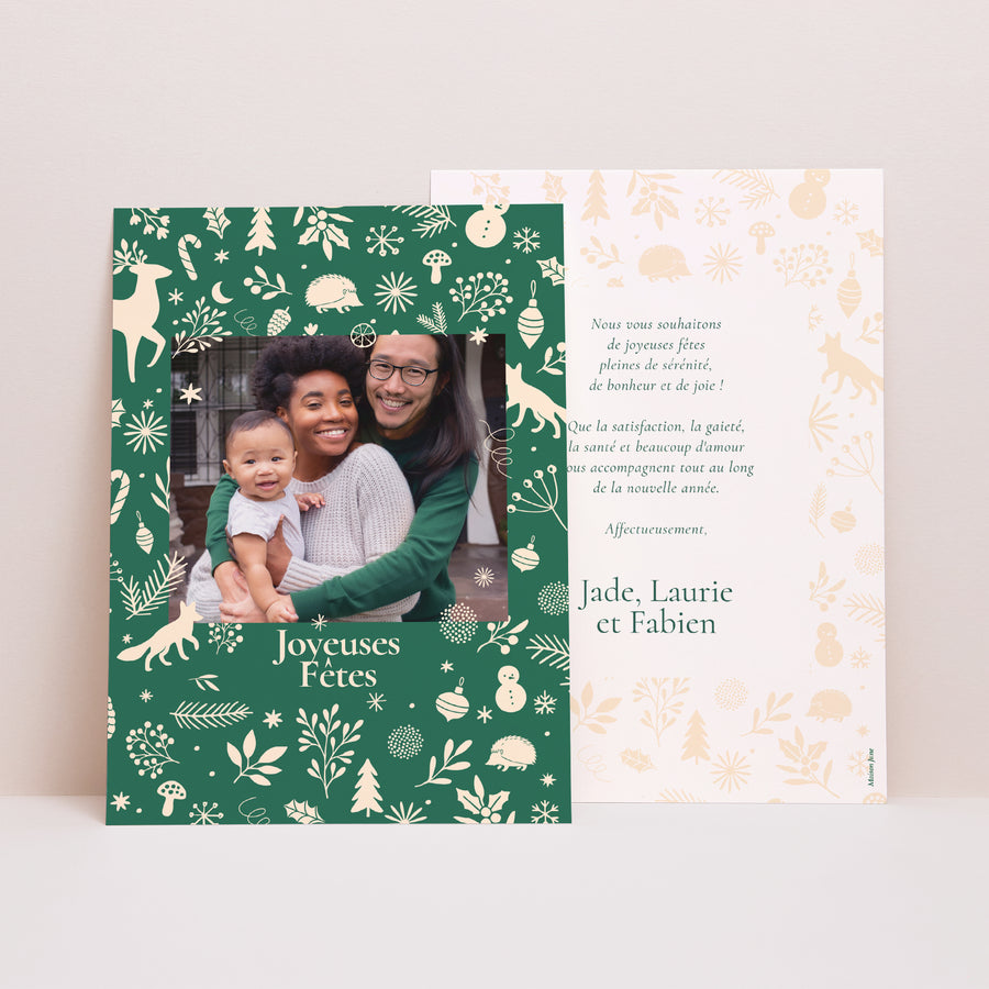 Carte de Noel Fin d'année Portrait Christmas Mood photo