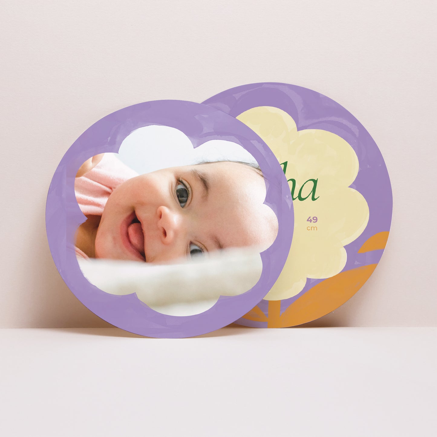 Faire-part Naissance Pochette disque Full Flower photo N° 4