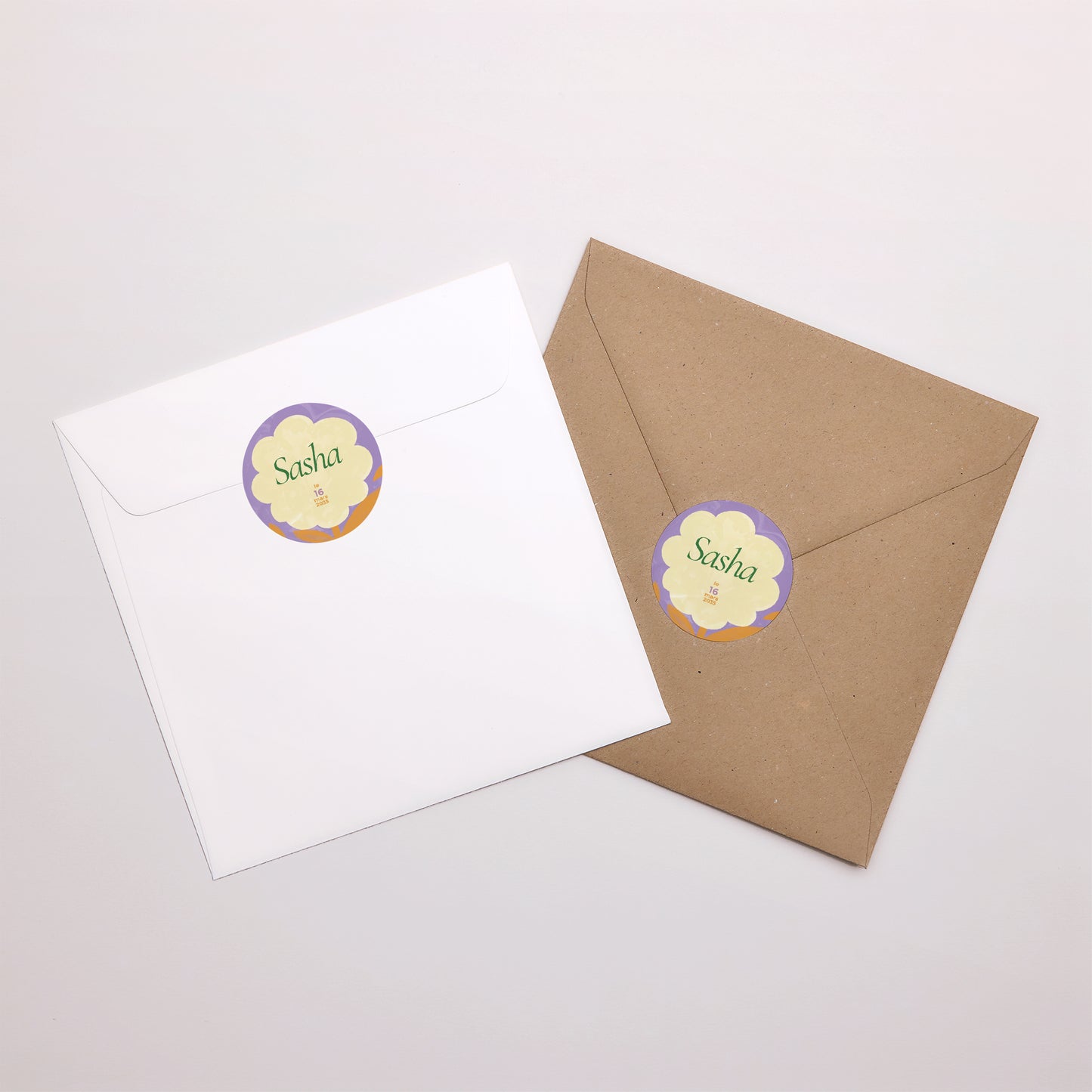 Sticker Naissance Rond Full Flower photo N° 3