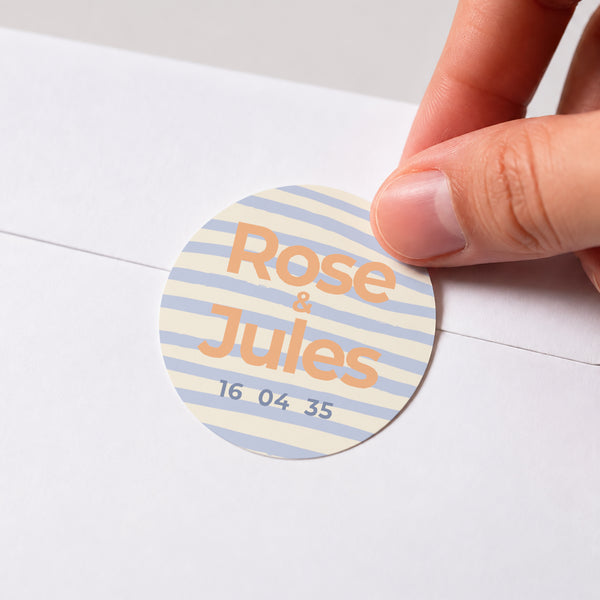 Sticker Naissance Rond Les doux doudous photo