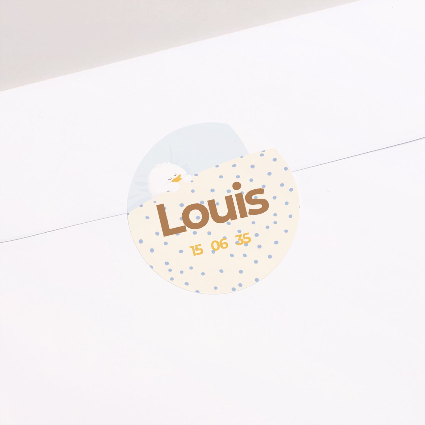 Sticker Naissance Rond Mon petit canard photo N° 1