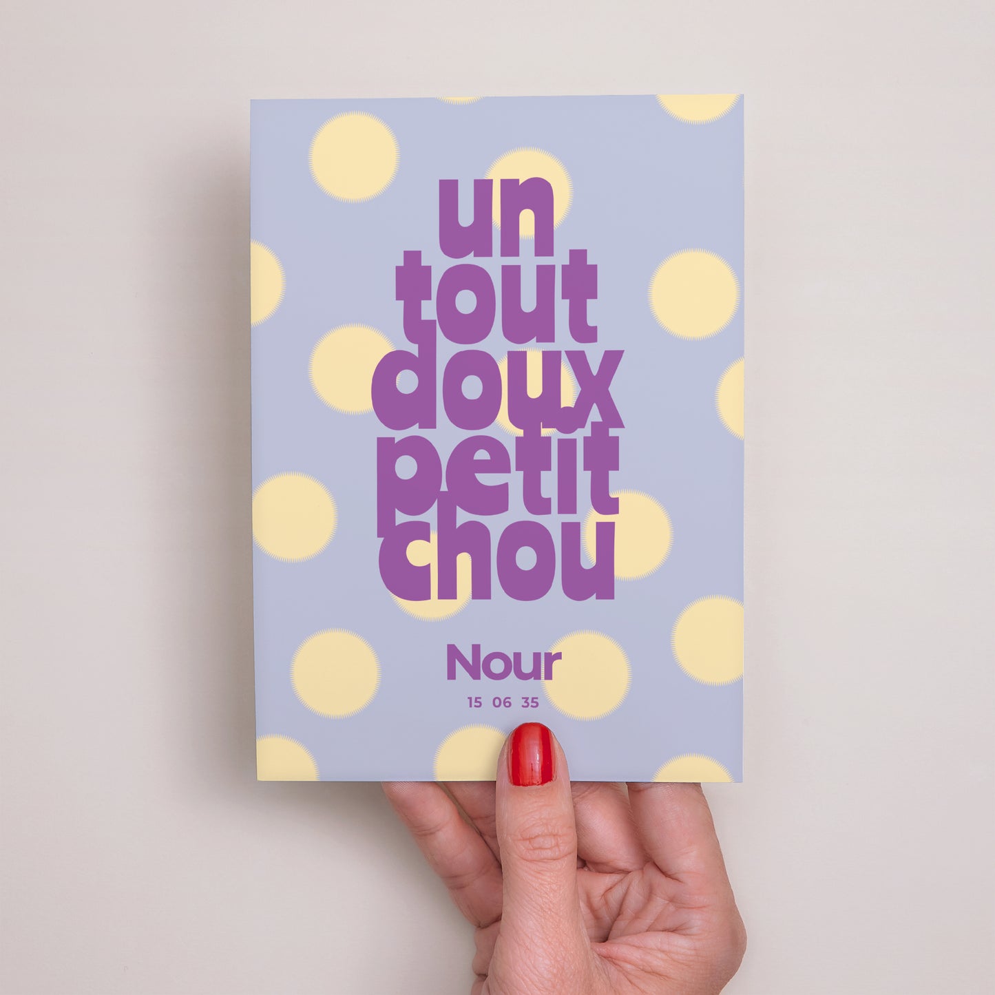 Faire-part Naissance Portrait Petit Chou à pois photo N° 2