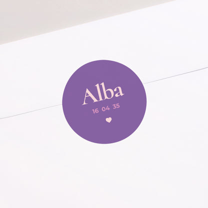 Sticker Naissance Rond Un tout doux petit chou photo N° 1