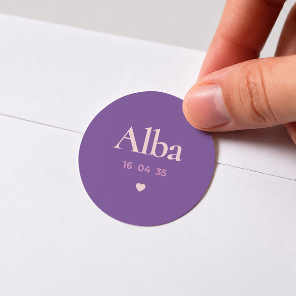 Sticker Naissance Rond Un tout doux petit chou photo