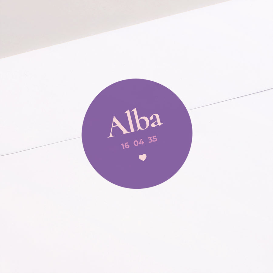 Sticker Naissance Rond Un tout doux petit chou photo