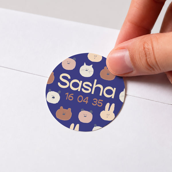 Sticker Naissance Rond Petites Bouilles photo