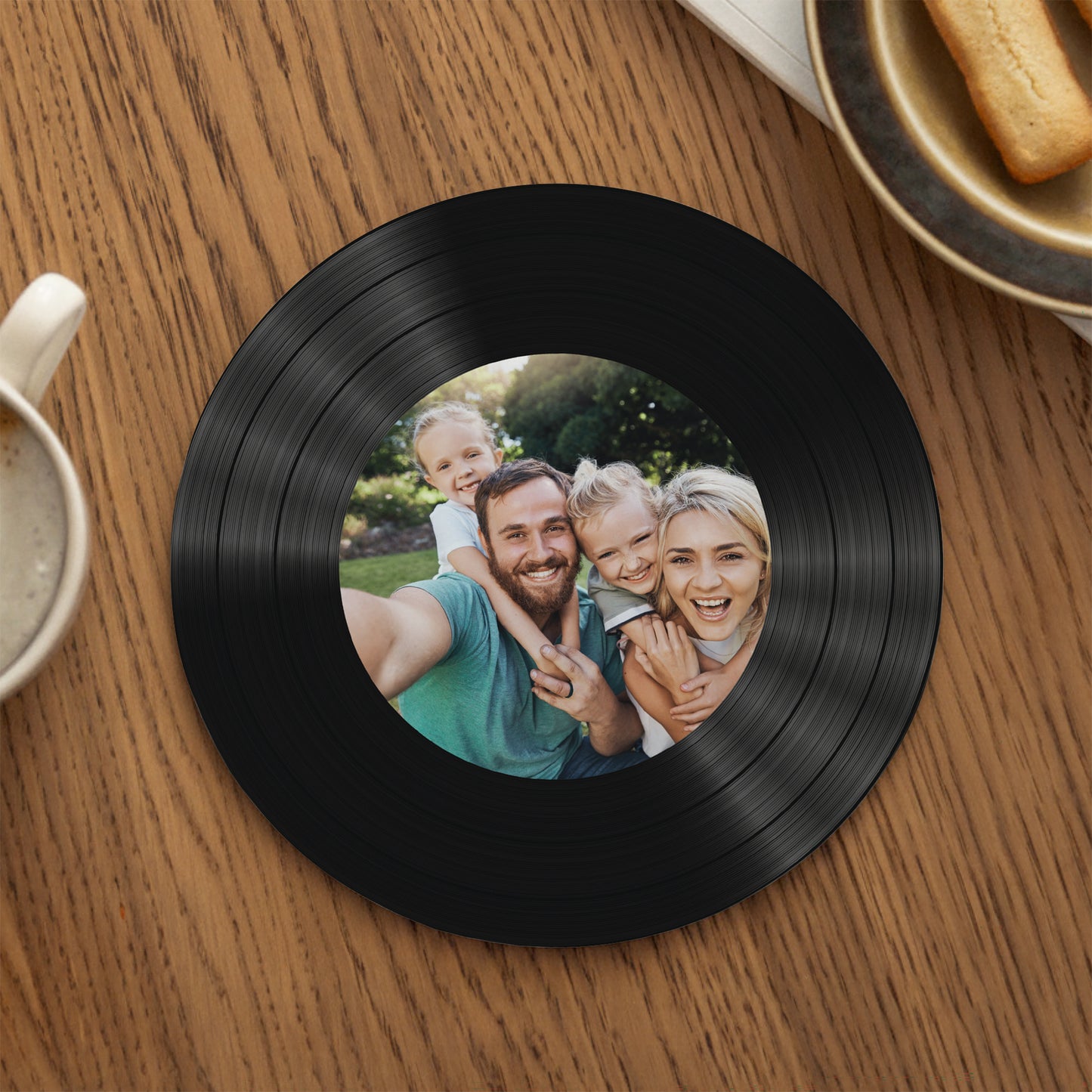 Tapis de souris Rond Rétro Groove photo N° 1