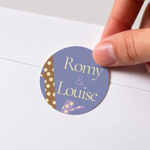 Sticker Naissance Rond Duo de Koalas photo