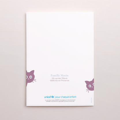 Faire-part Naissance Portrait double volet Deux petits chatons photo N° 3