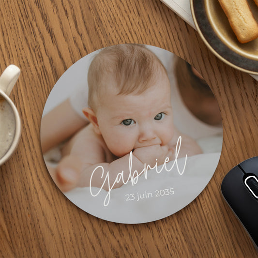 Tapis de souris Rond Mon Petit Monde photo