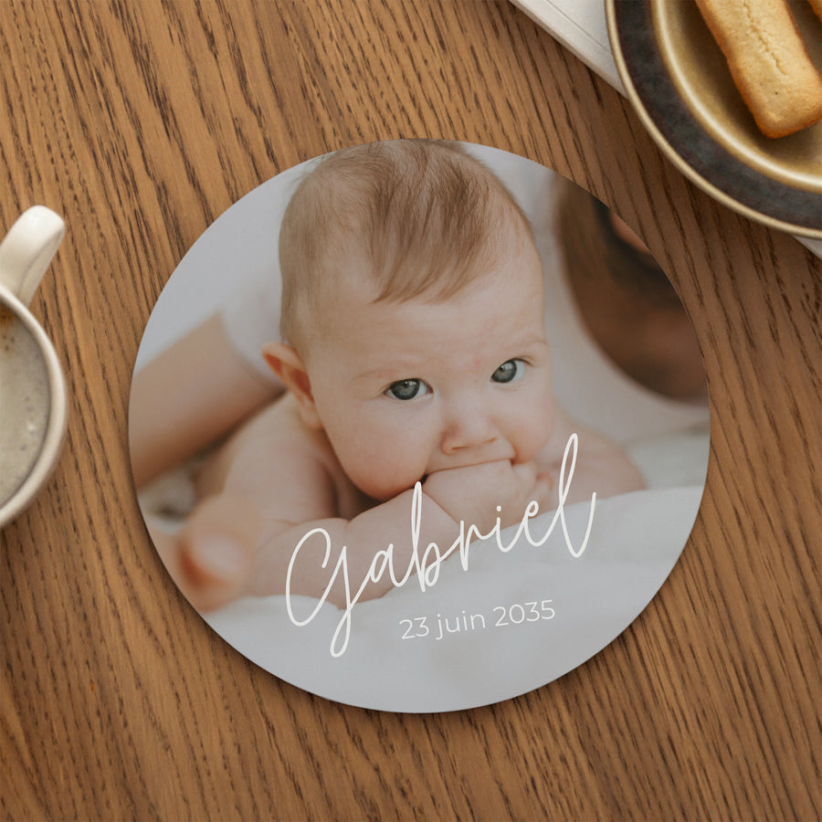 Tapis de souris Rond Mon Petit Monde photo