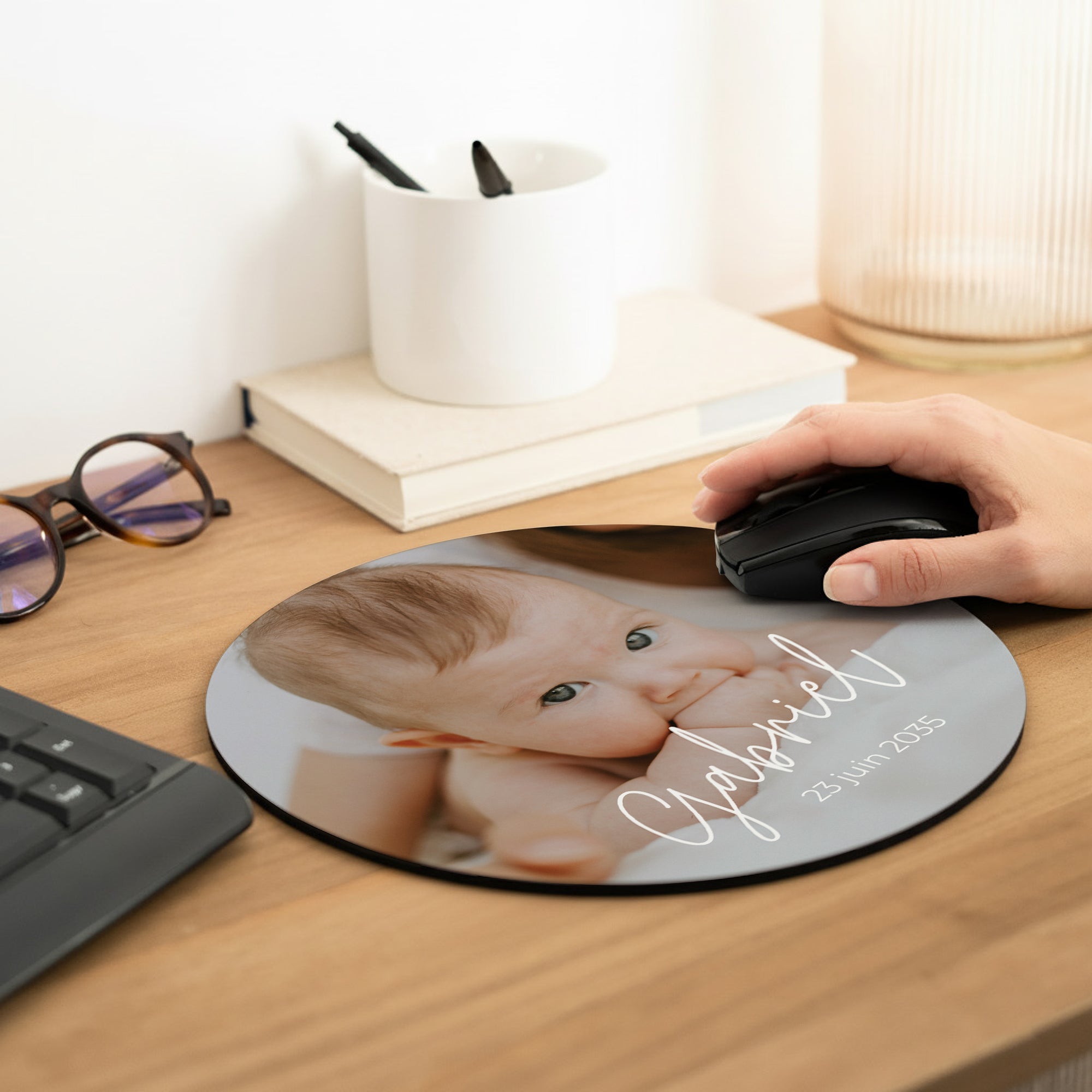 Tapis de souris Rond Mon Petit Monde photo N° 2