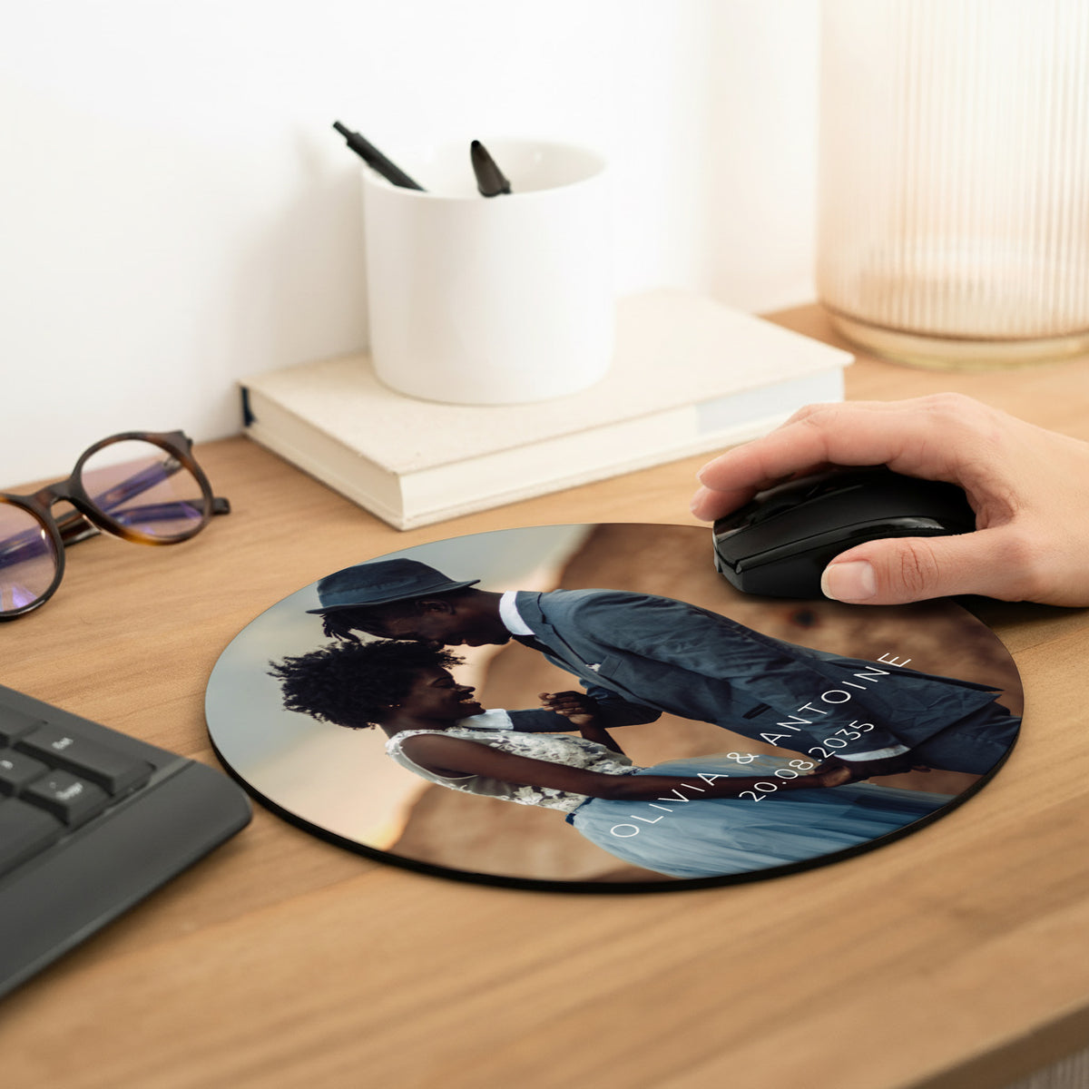 Tapis de souris Rond Le Fil du Bonheur photo N° 2