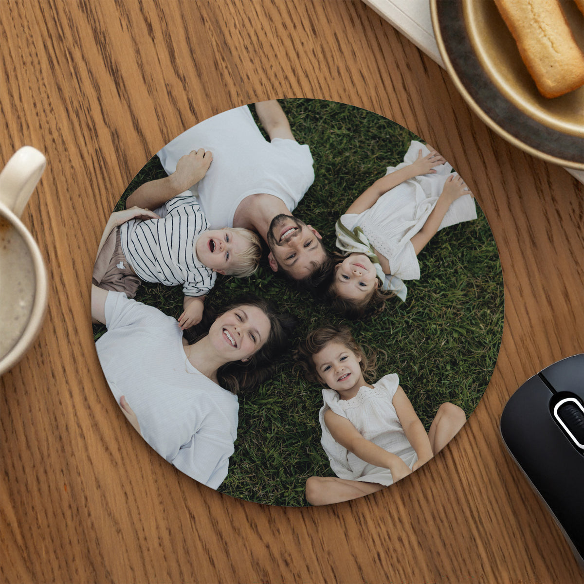 Tapis de souris Rond Maison du Bonheur photo N° 1