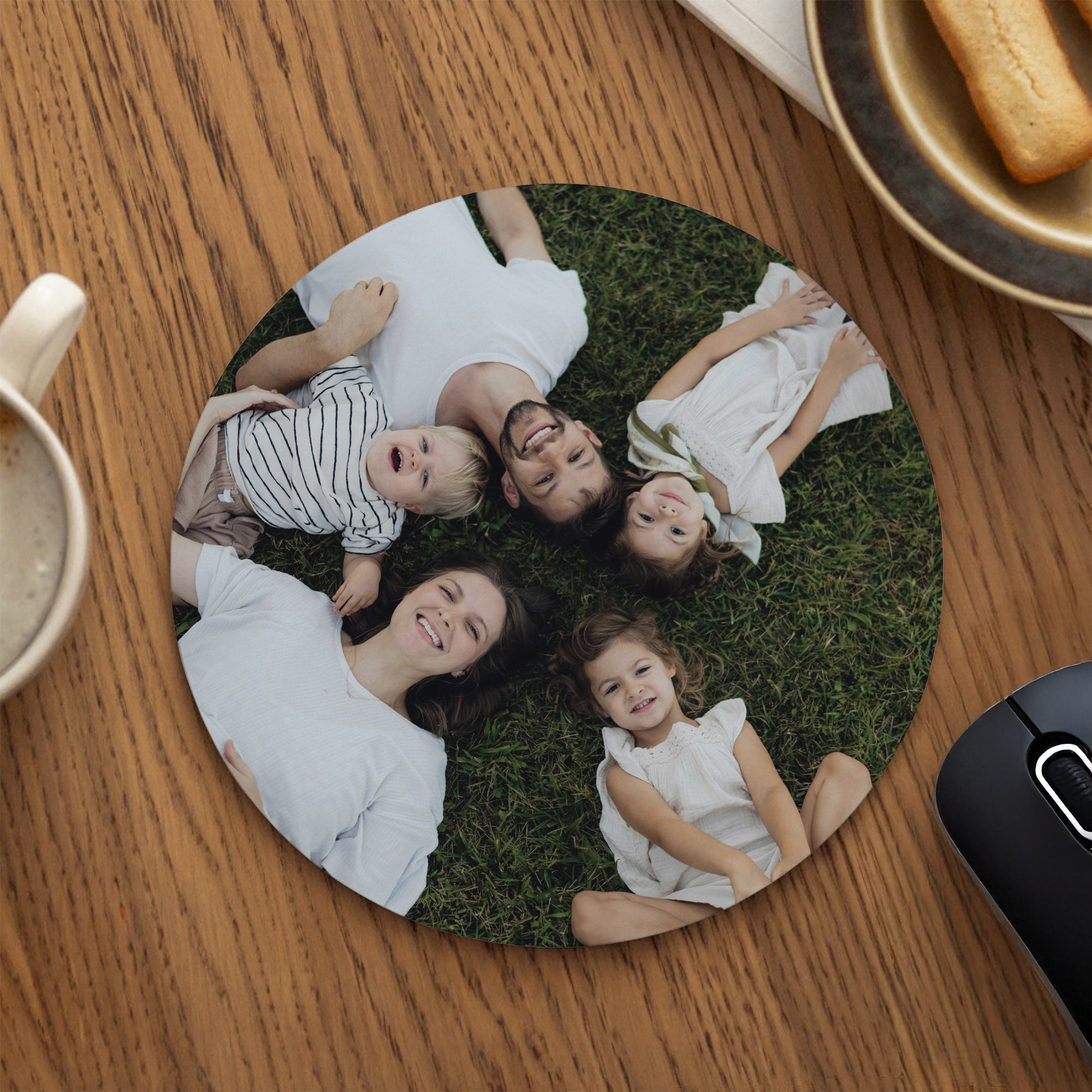Tapis de souris Rond Maison du Bonheur photo N° 1