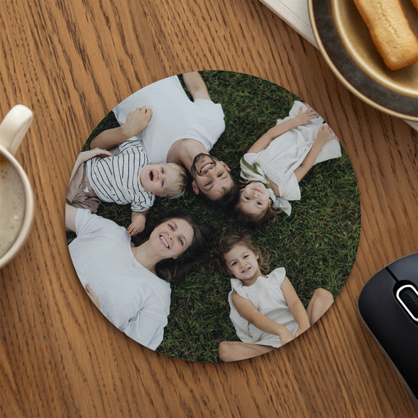 Tapis de souris Rond Maison du Bonheur photo