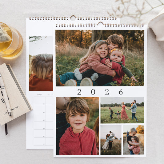 Calendrier Fin d'année Mural A3 Souvenirs de Famille photo