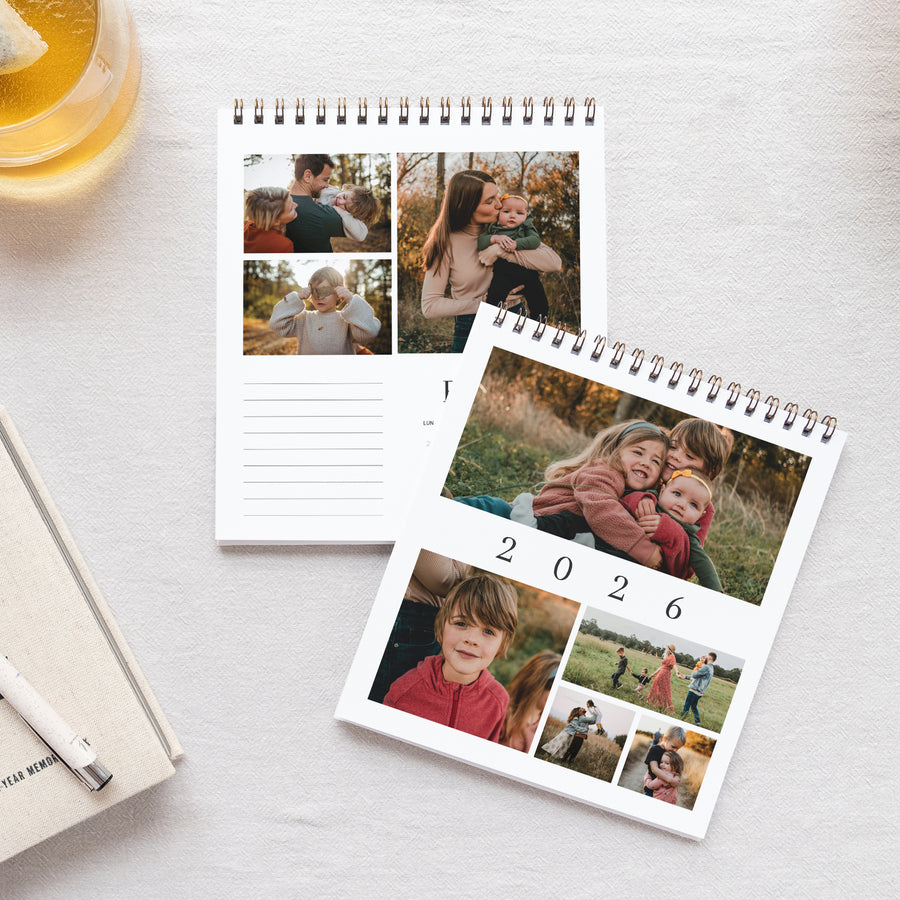 Calendrier Fin d'année Bureau, chevalet Souvenirs de Famille photo