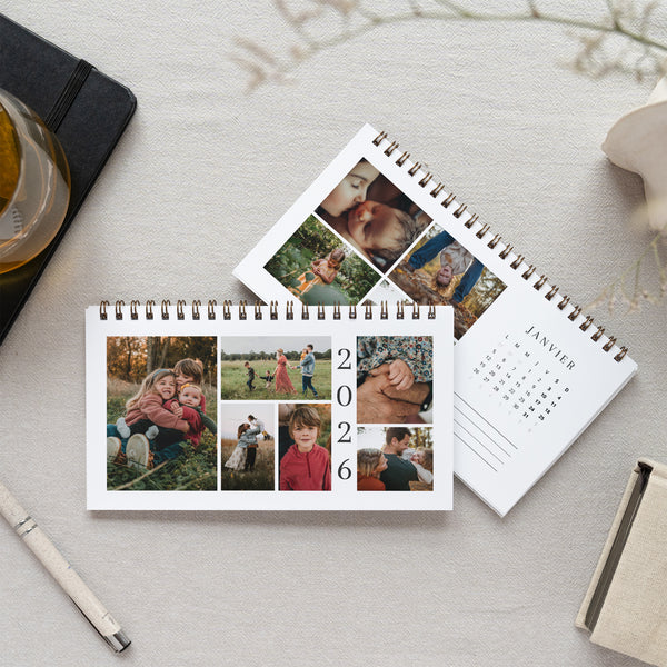 Calendrier Fin d'année Bureau, paysage Souvenirs de Famille photo