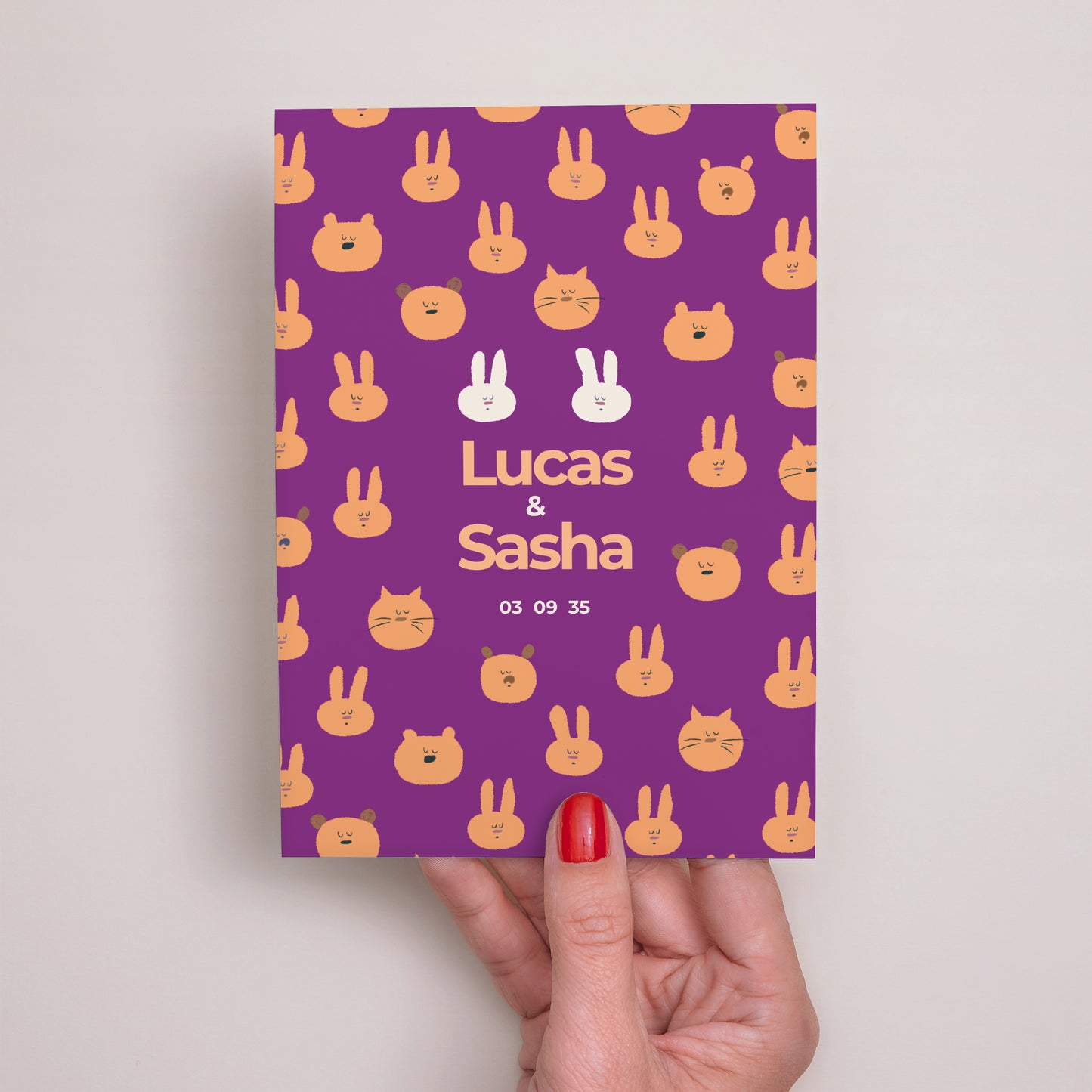 Faire-part Naissance Portrait Duo de petites bouilles photo N° 2