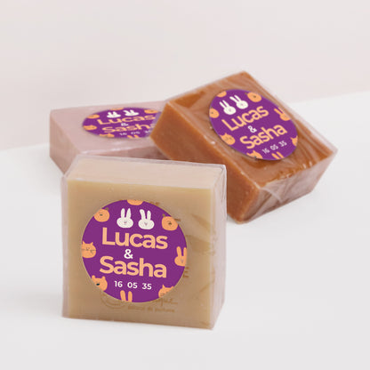 Sticker Naissance Rond Duo de petites bouilles photo N° 2