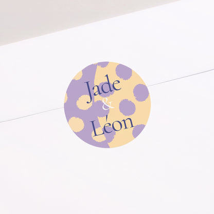 Sticker Naissance Rond Deux petits choux photo N° 1